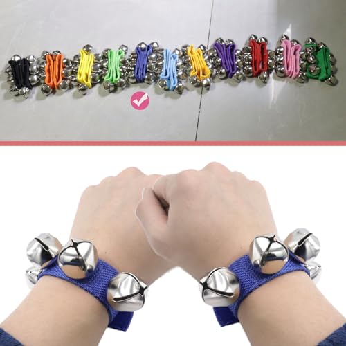 image for CashBeat Wrist Bells Set of 2, Adjustable Jingle Bells for Wrist/Ankle