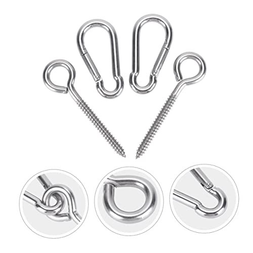 WOONEKY Strong Swing Fixed Hook Made of Material for Porch Swing Chain Kit and Gymnastics Ring Mounts