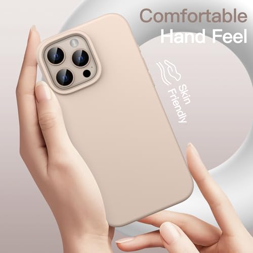 JETech iPhone 16 Pro Max Silicone Case, Desert Titanium - Image 4