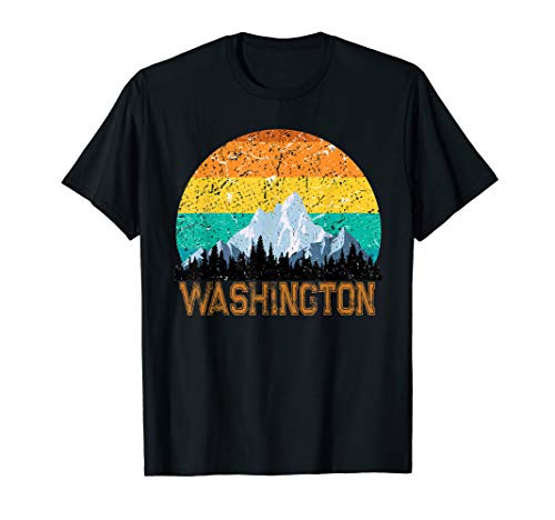 Sunset Washington WA Souvenir Love Vintage State Outfit T-Shirt