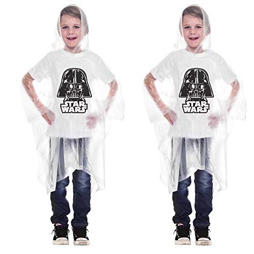 Disney 2 Pack - Star Wars Darth Vader Hooded Rain Poncho Youth (Youth)