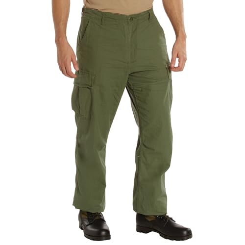 Rothco Vintage Vietnam Rip-Stop Fatigue Pants – Comfortable Lightweight Utility Cargos, Olive Drab, 3XL