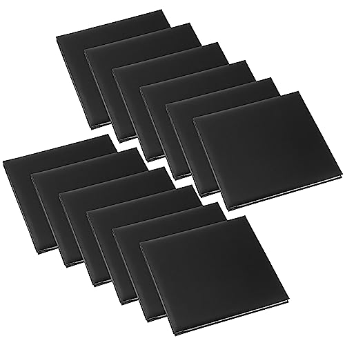 Recollections 12" x 12" Black Vinyl Scrapbook Photo Album - Lignin and Acid Free Memory Book - Bulk 12 Pack