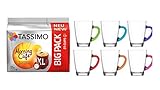 Produktbeschreibung TASSIMO Morning Café - stark und intensiv um deinen Tag zu starten. Morning Café XL im 21er Big Pack für 21 XL Getränke. Richtwert Portionsgröße: 215 ml (inklusiveSchaum). Inhaltsstoffe / Zutaten 100% gemahlener Röstkaffee