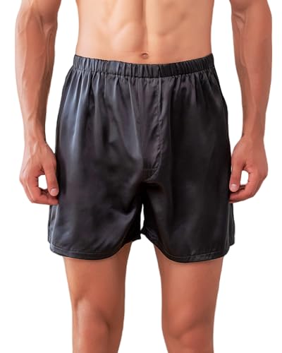 FEELITS Men's 100% Mulberry Silk Boxer Shorts - 22 Momme Silk