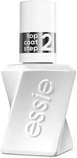 ESSIE - Gel Couture Top Coat - Vernis à Ongles de Finition - Effet Gel Sans Lampe UV - Longue Tenue Jusqu'à 15 Jours, Brillance Miroir & Anti-Écaillement - Vegan - Teinte : Transparent - 13,5 ml