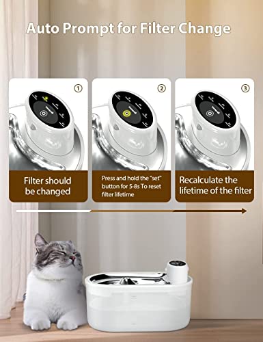 Controlador batería para fuente de agua para gatos miniatura 6