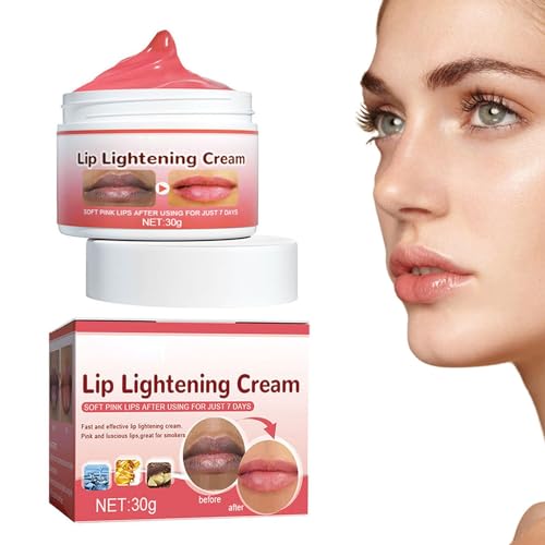 Baume À Lèvres, Éclaircissant Pour Les Lèvres, 30g Baume À Lèvres,Baume À Lèvres Anti-Fissuration,Crème De Soin Des Lèvres Non Grasse Et Hydratante,Nourrit Et Répare Les Lèvres Sèches Et Craquelées