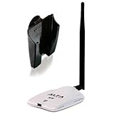 tarjeta de red inalambrica alfa network  Alfa AWUS036NHR - Tarjeta Wi-Fi (adaptador de red inalámbrico, antena 5dBi, soporte con ventosa, gran alcance, 2000 mW, 802.11 B/G/N N 802.11n, 150 Mbit/s, 2,4 GHz)
