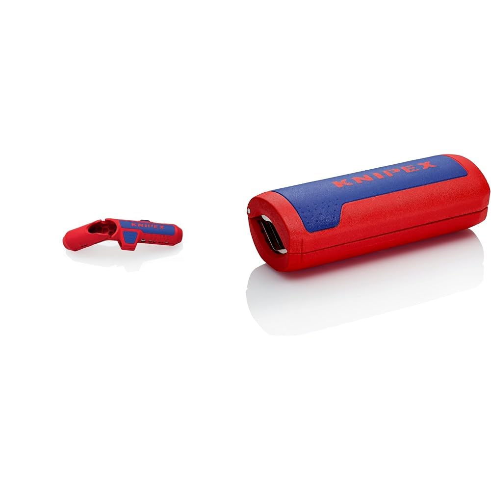 Knipex ErgoStrip® Outil universel à dégainer, pour gaucher 135 mm 16 95 02 SB & TwistCut Coupe-tubes pour gaines électriques 13-32 mm 90 22 01 SB