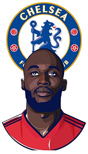 Arte e impresión adhesivo pared Lukaku Sticker Habitación PVC Chelsea Cover