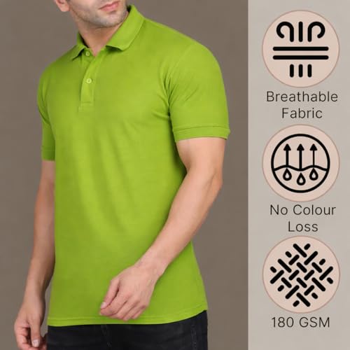 Image of Men Regular fit Polo Neck T Shirt||Casual Wear ||Half Sleeve Tshirt for Men