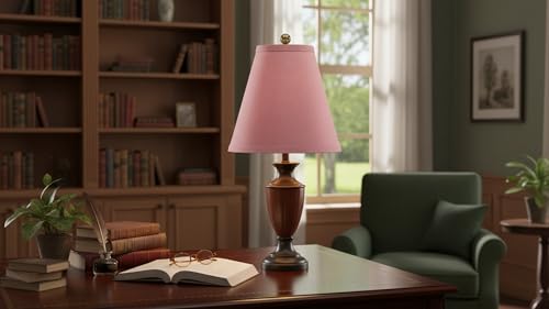 Aspen Creative 32487 Hardback Empire Transitional Spider Lamp Shade, Dark Pastel Red Fabric, 4" Top x 8" Bottom x 8" Slant by Aspen Creative - Used condition - Image 9