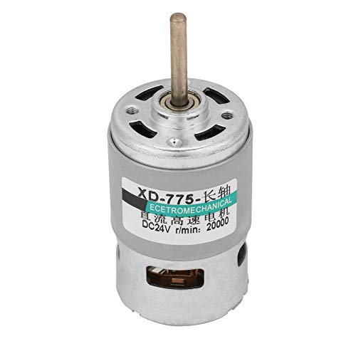 775 DC Motor 12V/ 24V,10000 RPM/20000 RPM High Speed 80W High Power Extension Shaft Motor(24V20000RPM) by Acogedor - Used condition - CA$23.18
