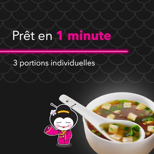Soupe Miso Instantanée Au Tofu Tanoshi Le Sachet De 60 9g - vue 4