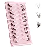 10 pares Pestañas Postizas Naturales, Media Pestañas Postizas, Pestañas Cómodas y Reutilizables, pestañas de manga, Adecuados para Maquillaje de Fiesta, Citas, Bodas(Y1001).