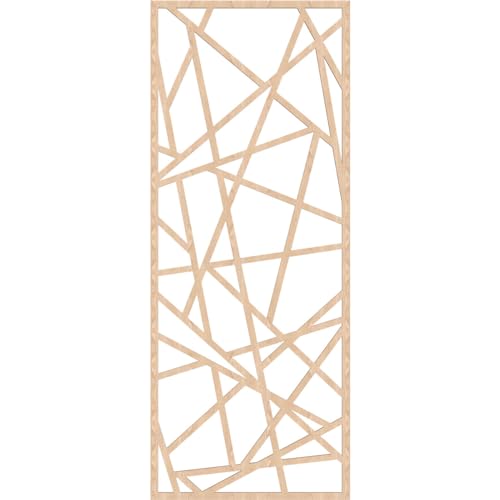 Image of Conway Decorative Pierced Fretwork Wood Wall Panels, 27 3 /8 inchW x 69 3 /8 inchH x 3 /8 inchT, Red Oak