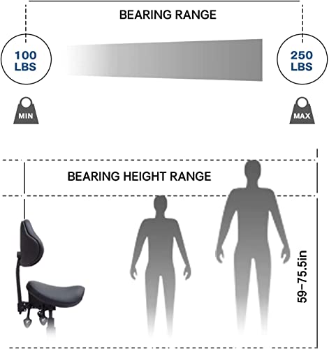 Ergonomic Saddle Stool Chairs Spa Salon Stools With Back Support Hydraulic Rolling Stool Chair With Swivel Wheels,For Clinic Hair Salon Lab Kitchen Home Office Drafting Chairs #TOP5