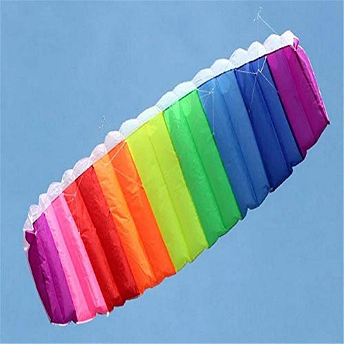 MAATCHH Cometa Mpara Juegos y Actividades al Aire Libre Tear Resistente Kite Dual lneas de Control Modelo Grande Cometa del Arco Iris sin Marco Flying Kite Nios Cometa Fcil de Volar