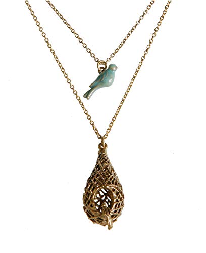 Blue Bird & Nest Vampire Necklace Elena Gilbert Movie Prop