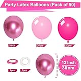 Zoom IMG-1 palloncini rosa 50 pezzi fucsia
