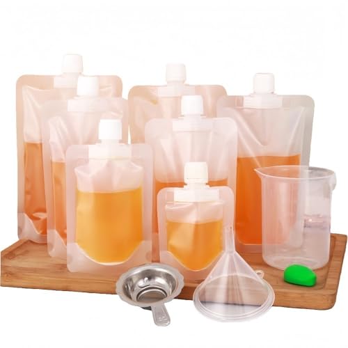 �V�b�s�[�o�b�O�A�W���[�X�o�b�O�A�����o�b�O�A�X�g���[�ADIY�����V�[�����O�o�b�O�A�����r�j�[���f�ށA�R�l�ƌv�ʃJ�b�v�t���A�����^�тɕ֗��A�召�̒��a�A�H�i�O���[�h�A�Ɩ��p�A100���� (�t���X�g�X�p�E�g�|�[�` [���],200ml)