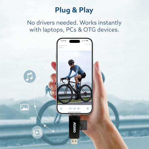 Image of AGARO Snapcase USB 3.0 Card Reader with Storage Case for Nano SIM, SD, Micro SD & TF Card, SIM Ejector pin, High-Speed Data Transfer up to 5Gbps, Compact & Durable Design for Laptop, PC & OTG Devices