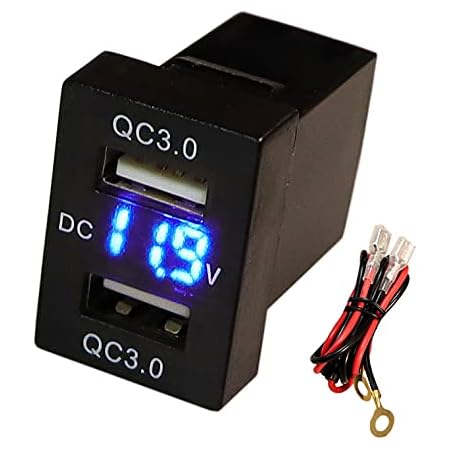 Amazon Tk Service 電源ソケット Qc3 0 急速充電 Usbポート2 電圧表示 スマホ充電器 Usb電源 スイッチホール トヨタ車系 Bタイプ ソケット分配器 車 バイク