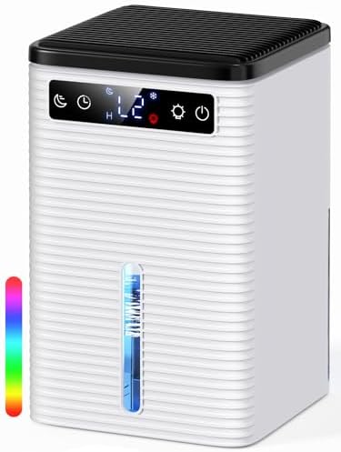 Bild 9 - 1800 ml Automatischer elektrischer Luftentfeuchter Abtaufunktion (<5 °C) 2-12-Stunden-Timer Schlafmodus 7-farbige LED-Anzeige Geeignet für Schlafzimmer, Badezimmer und Kleiderschränke(550ML/24H)