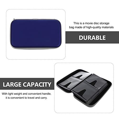 Estojo portátil de grande capacidade para DVD da VICASKY, bolsa prática para armazenamento de CD