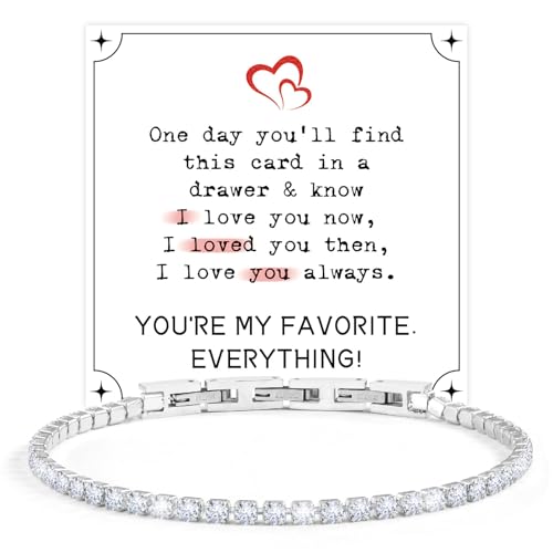 Bracelet tennis en or blanc 14 carats plaqué et oxydes de zirconium AAA+ de qualité supérieure
