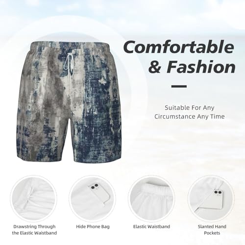 Short de bain homme séchage rapide double couche imprimé EdWal - 5