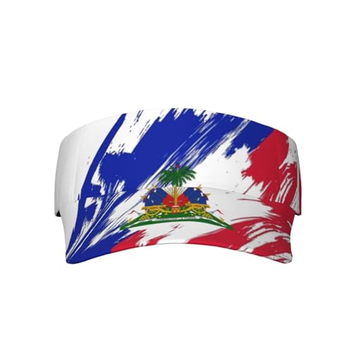 HACXZ Casquette de Baseball haïtienne avec visière de Soleil, Motif Drapeau d'Haïti, Casquette de Baseball Vide.