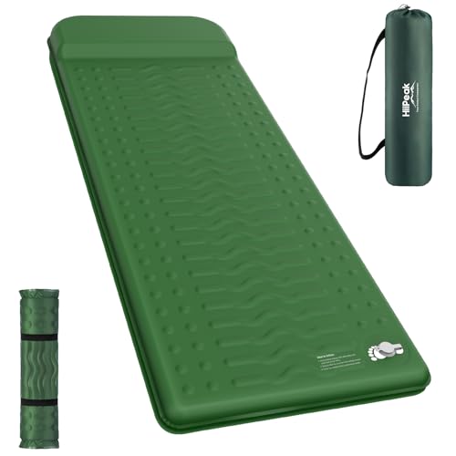 HiiPeak HiiPeak Memory Sleeping Pad, Compact 3" Thick Foam Sleeping Mats with Pillow, 9.5 R-Value Insulated Camping Mattress Pad, Easy Inflate & Deflate, Inflatable Sleep Mat for Backpacking Hiking