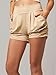 Conceited Shorts for Women High Waisted with Pockets - Casual - Comfy - Lounge - Soft - Spandex - Beige Khaki - Large - X-Large
