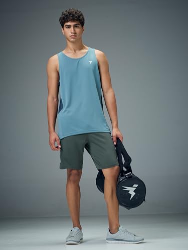 Image of TECHNOSPORT Mens Regular Fit Solid Shorts for Gym, Workout & Sports with Anti Microbial, Techno Dry