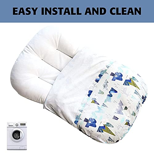 Image of SWESEN Baby Lounger Cover, Removable Infant Lounger Slipcover for Boys Girls, Ultra Soft Cover for Newborn Lounger, Snug Fitting Design, Adventure Mountains