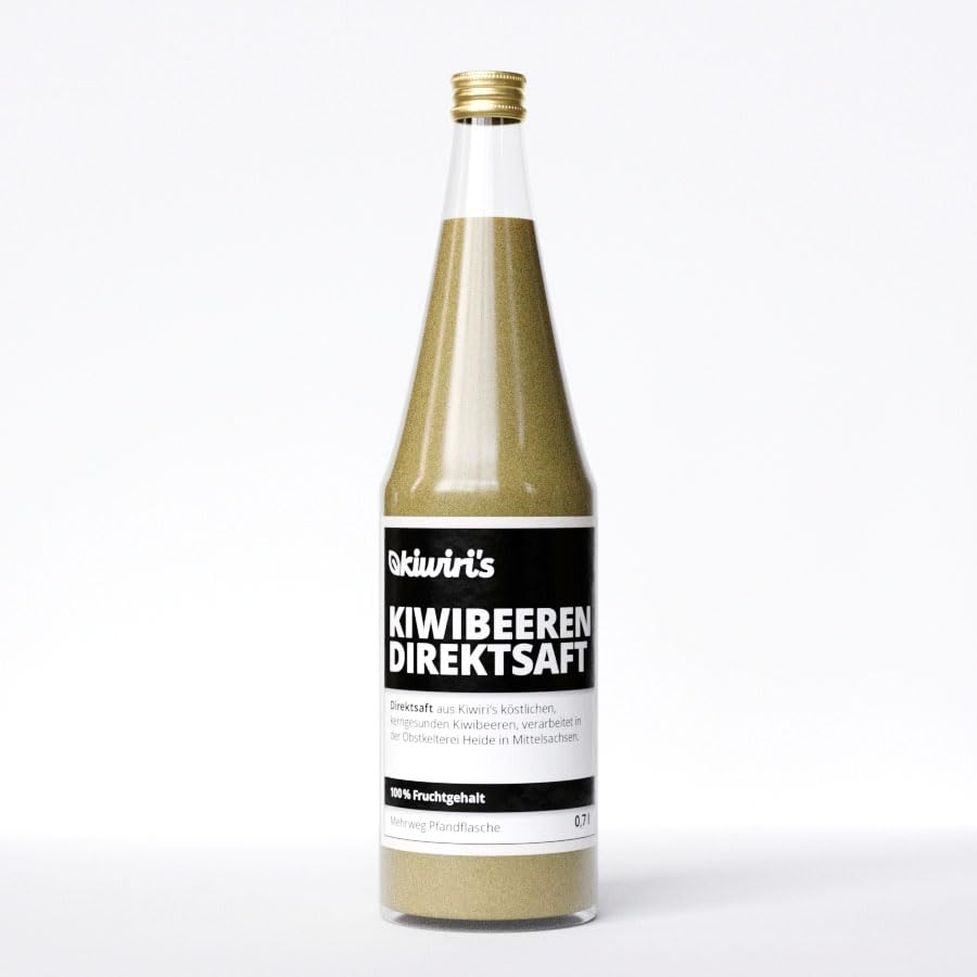 Kiwiri Jugo directo de kiwi, 100% de fruta, zumo de fruta de kiwi alemanes (12 x 0,7 litros)