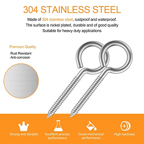 Generic VICTAC 304 Stainless Steel Close Ring Screw-in Hook - Image 4