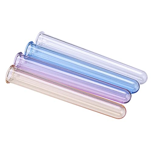 CIYODO 4pcs Party Test Tubes Cocktail Test Tubes Laboratory Lab Test Round Bottom Test Science Test Tubes Blue Test Tubes Colorful Test Tubes Test for Wine Making Test Tube Bottles