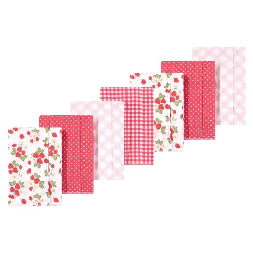 Image of Luvable Friends Hudson Baby Flannel Burp Cloths 7pk, Sweet Berries