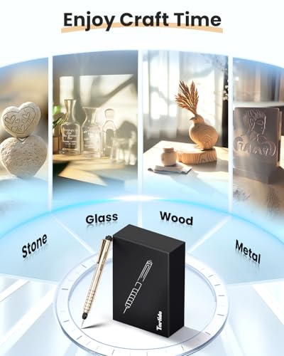 Image of Tarlido Engraving Pen, USB Rechargeable Cordless Rotary Tools, Professional Mini Carving Machines Portable DIY Engraver Machine for Metal to Wooden, Glass, Jewelry-Gold