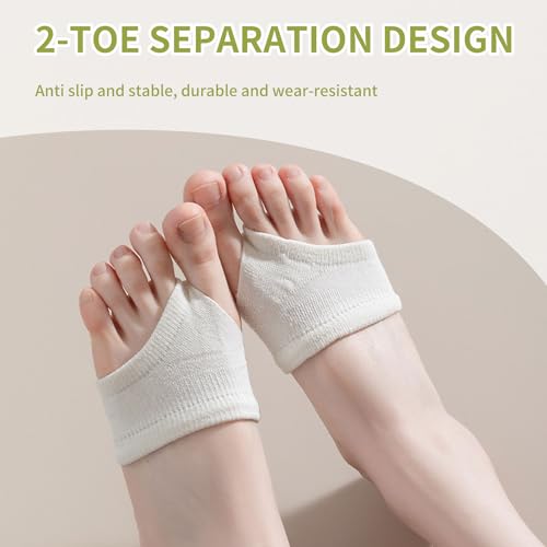 Image of SooGree 6 Pairs Toe Topper Socks Women Invisible Socks Toe Cover Liner Half Socks Seamless Non-Slip Toe Half Socks