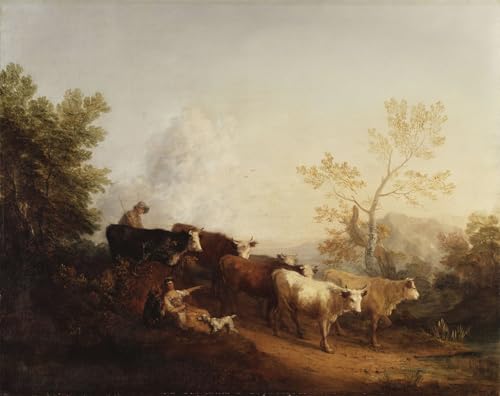 Paysage avec bétail Gainsborough toile de 60x90 cm pour créer un salon cosy