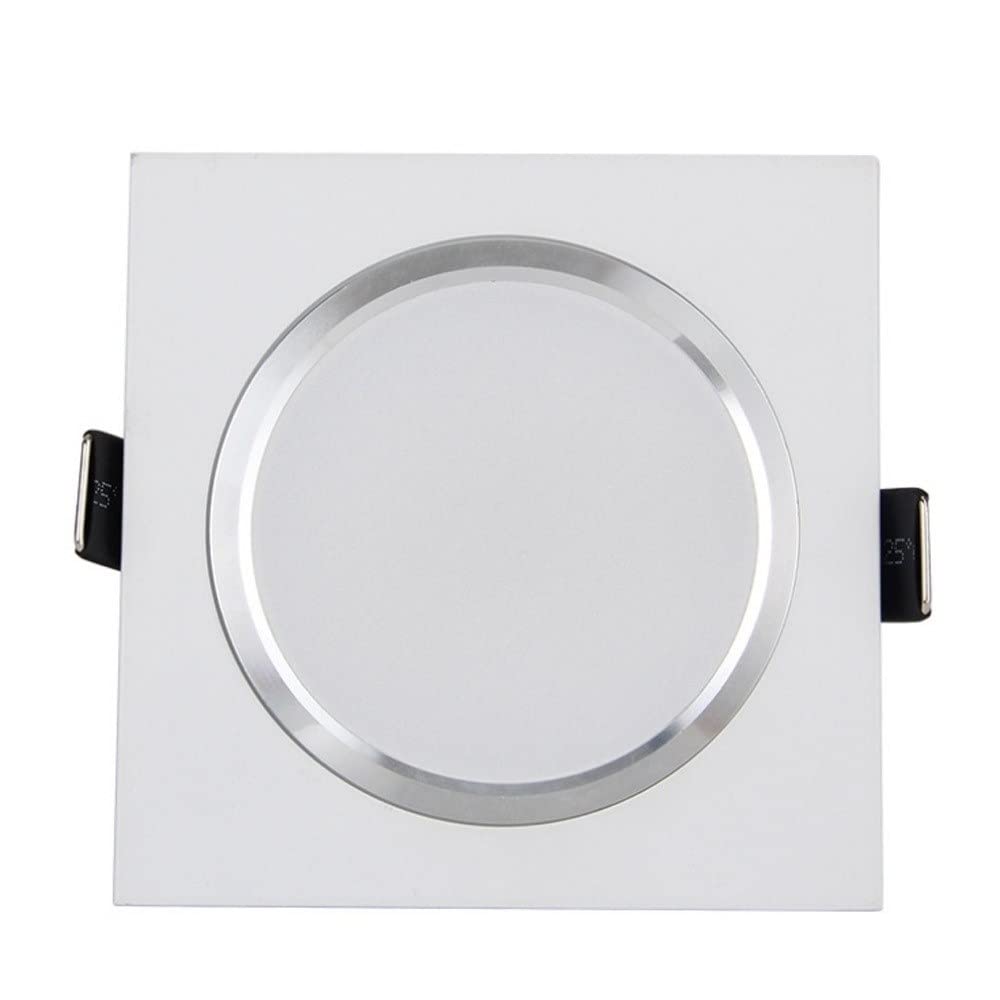 GJGHKLHL downlights， 18W Ultra-Thin Recessed Downlight Hole Lamp Spotlight Die-Casting Aluminum Shower Room Ceiling Light Soffit Polished(15w)