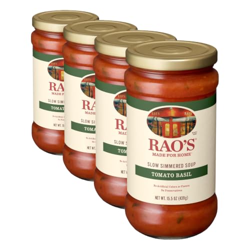 Rao's Homemade For Home Tomato Basil Soup, 15.5 oz (Pack of 4)