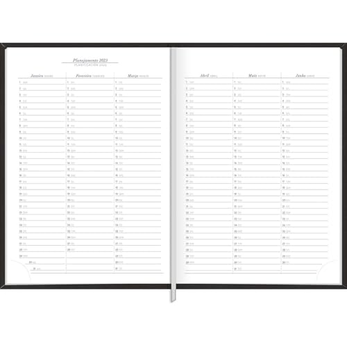 Tilibra - Agenda Executiva Costurada Diária 14,5 x 20,5 cm Prátika Preta 2025 - Preta