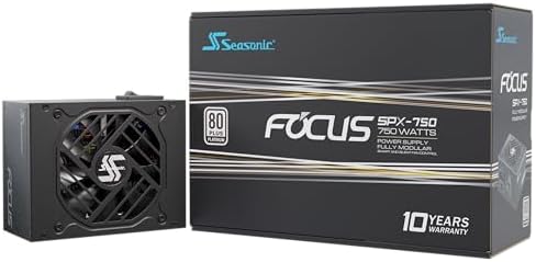 Seasonic Focus SPX-750 | 750W | 80+ Platinum | Full-Modular|SFX Form Factor | Low Noise | Premium Japanese Capacitor | 10 Year Warranty | Nvidia RTX 30/40 Super & AMD GPU Compatible (Ref. SSR-750SPX)