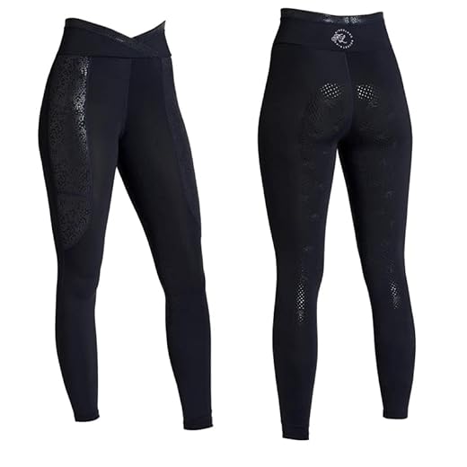 Kingsland KLKatinka F-Tec2 - Mallas de equitación para mujer (silicona), azul marino, M