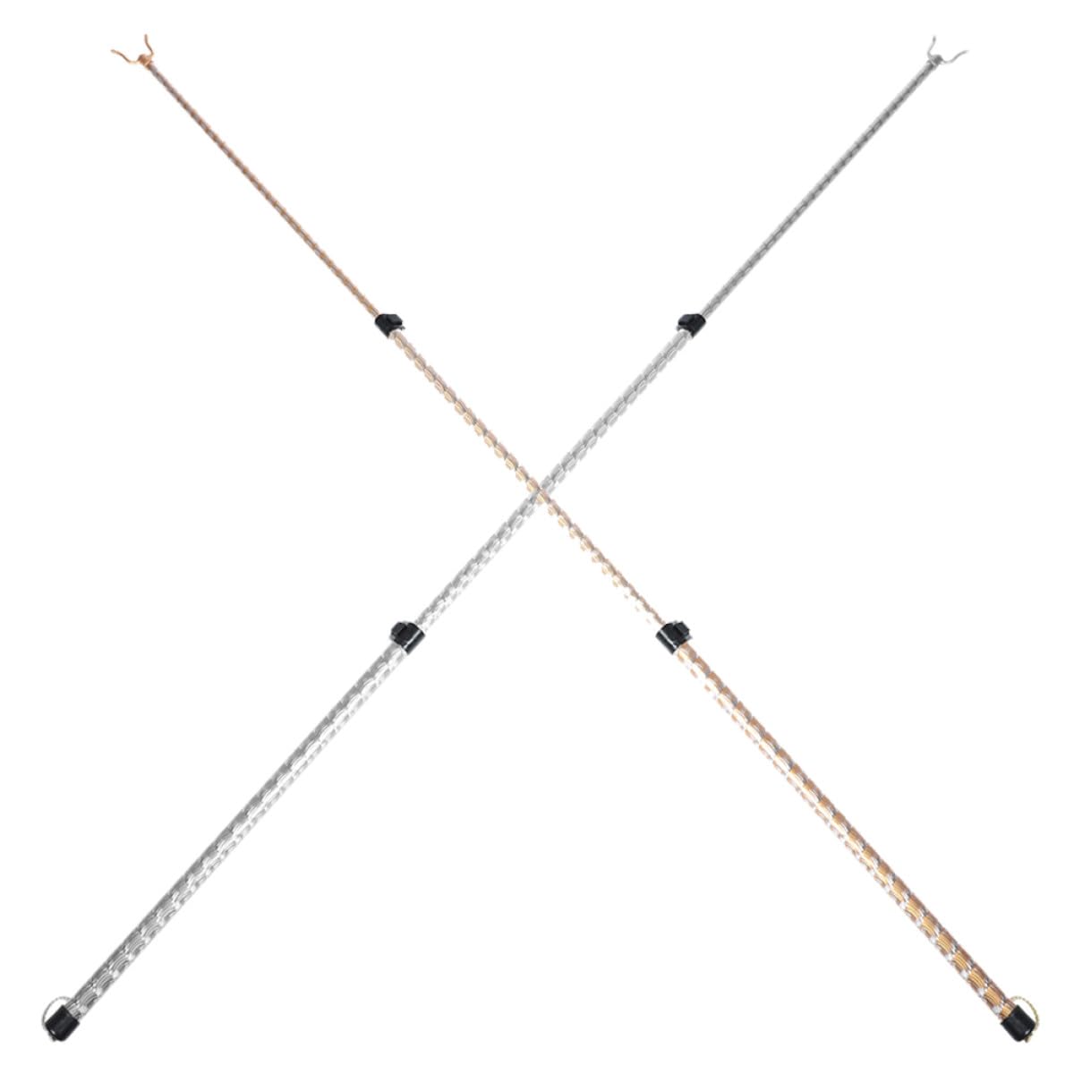 Crochets cintres télescopiques en aluminium x2 pour penderie haute